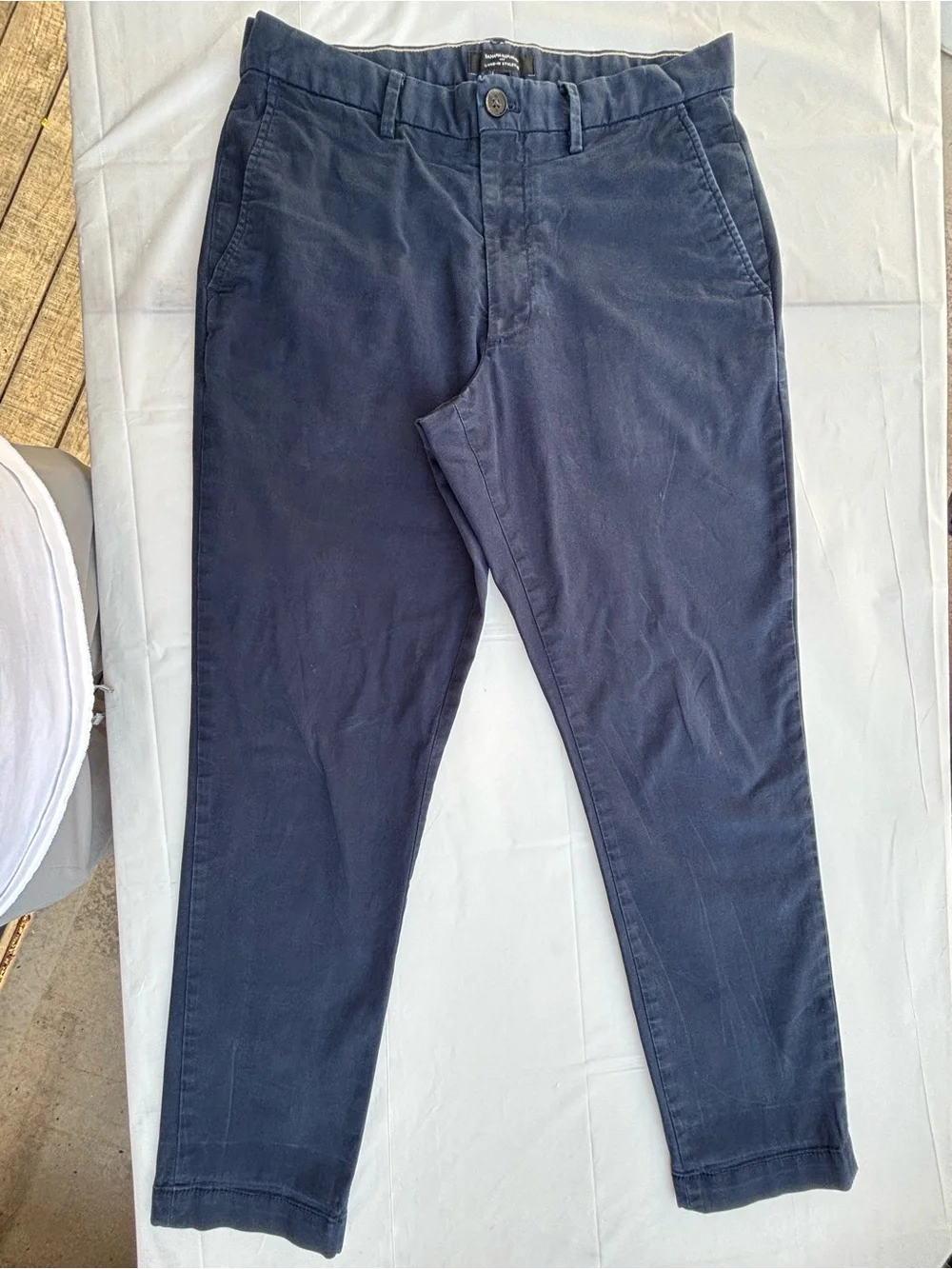 Banana Republic Men's Navy Athletic Lived In Chinos